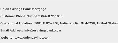 union savings bank mortgage customer service
